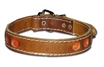Reflective Leather Dog Collar