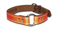 1 inch wide Reflective Leather Dog Collar