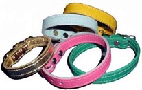 1/2 inch Wide Leather Dog Collars