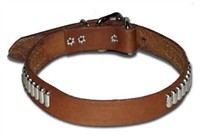 1 inch wide Oblong Studded Bully Dog Collar