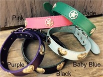 Country Heart or Lone Star Leather Dog Collars