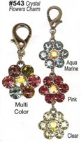 Crystal Flower Charms