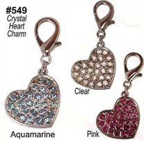 Crystal Heart Charms