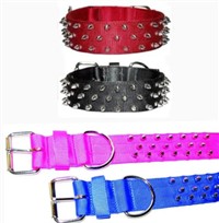 Bravo Nylon Dog Collar with Spikes