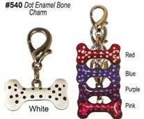 Dot Enamel Bone Charms