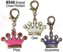 Enamel Crown Pendant
