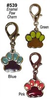 Enamel Paw Charms