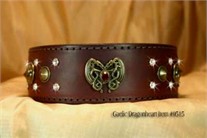 Gaelic Dragonheart Latigo Dog Collar