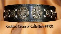 Knotted Cross Leather Dog Collar