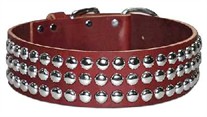 Leather Collar with Studs 2 inches wide