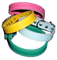 1 inch wide Leather Dog Collar