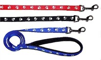 1 in. X 6 ft. Padded Paw Print Leash