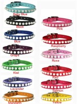 Small Leather Collar with Pearls