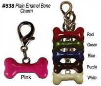Plain Enamel Bone Charms