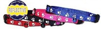 Reflective Paw Print Cat Collar