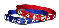 Reflective Paw Print Dog Collar