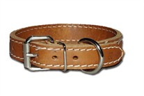 Regular Two-Ply Leather Collar 1 Inch Wide