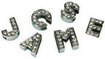Rhinestone Letters and Charms for the Slider Collars