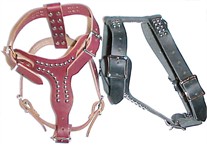 Small Leather Dog Harness With Studs
