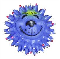 Spiked Round Vinyl Dog Toy