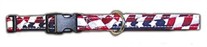 USA Stars And Stripes 3/4 Inch Wide Dog Collar